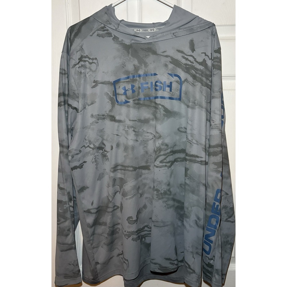 Under Armour Men's Large UA Iso-Chill Fish Pro Camo Long Sleeve T-Shirt XXL